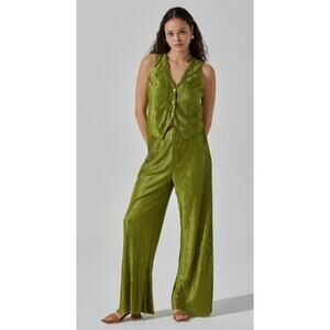 ASTR the Label Plissé Wide‎ Leg Pants Size XL